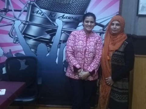 At Marwah Studios, Noida, With radio show host, After broadcast