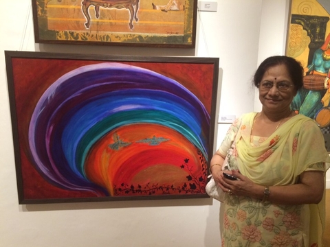 Group Show at Visual Arts Gallery, India Habitat Centre, July 2014. In support for Nepal earthquake victims